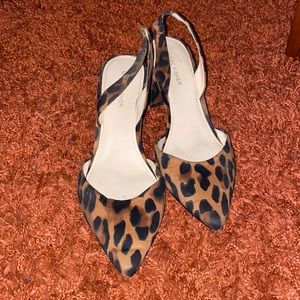 Marc Fisher Cheetah Slingback Pumps